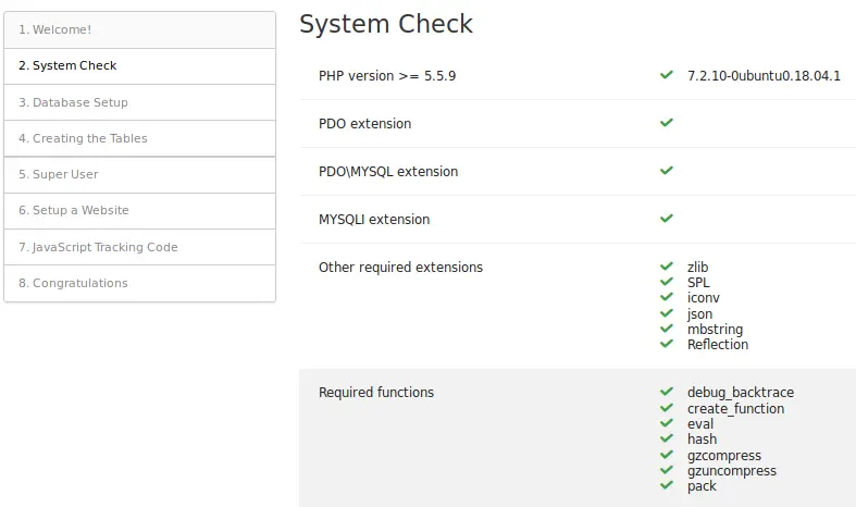  Matomo Configuration Interface with settings options, showcasing the process of optimizing analytics for website performance and insights.