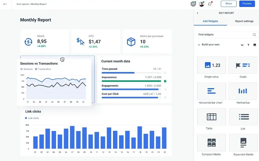 Google Analytics - Custom Reports: A powerful tool for in-depth insights and tailored analytics.