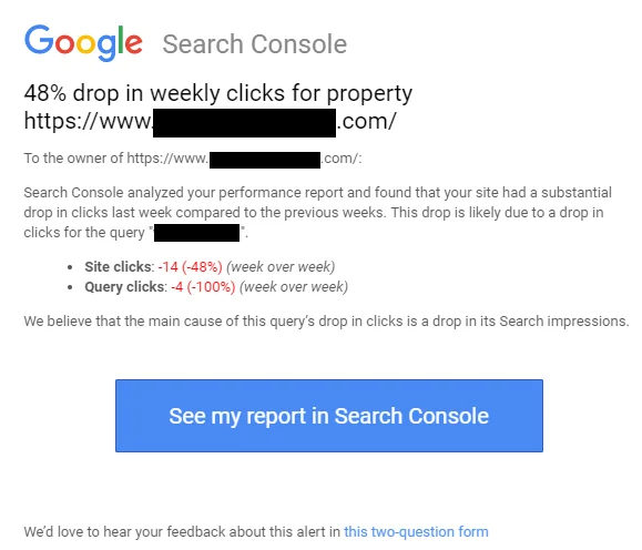 google search console Set Up Alerts